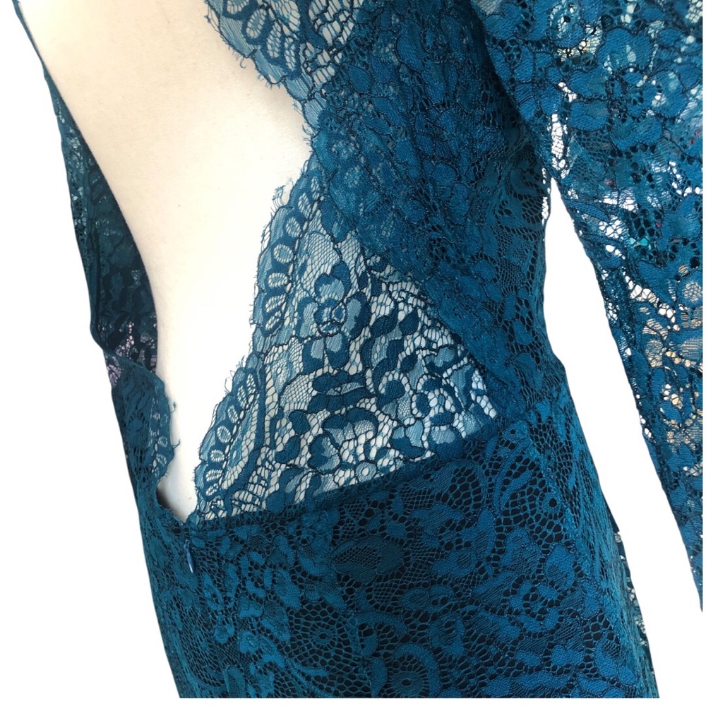 Lovers+Friends Teal Lace Romper - Picture 9 of 13